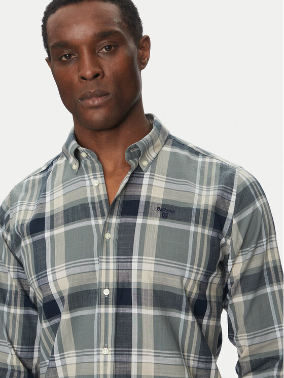 Barbour Barbour Marškiniai Kidd MSH5295TE31 Žalia Tailored Fit