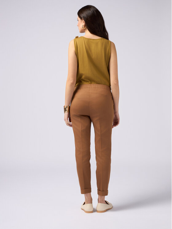 Oltre Oltre Spodnie materiałowe P788R208345N022 Brązowy Baggy Fit