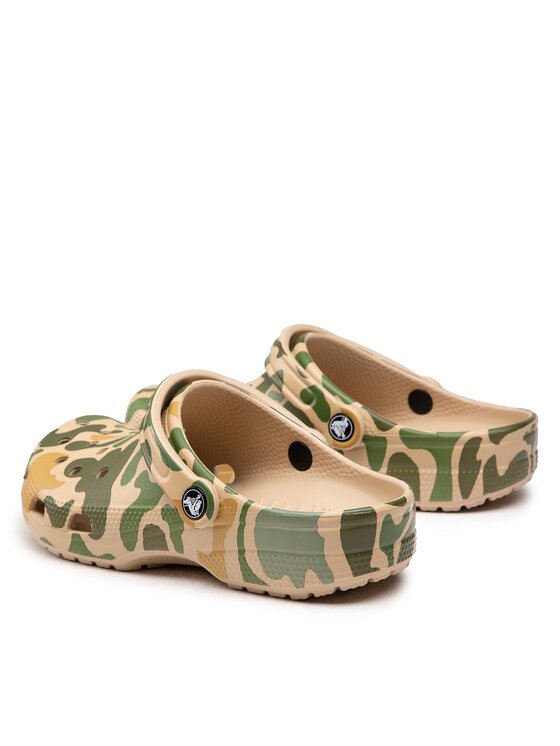 Crocs Crocs Pantoletten Classic Printed Camo Clog 206454 Grün