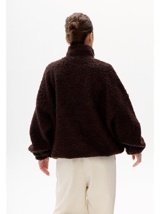Mirons Mirons Bluza baranek Brązowy Oversize