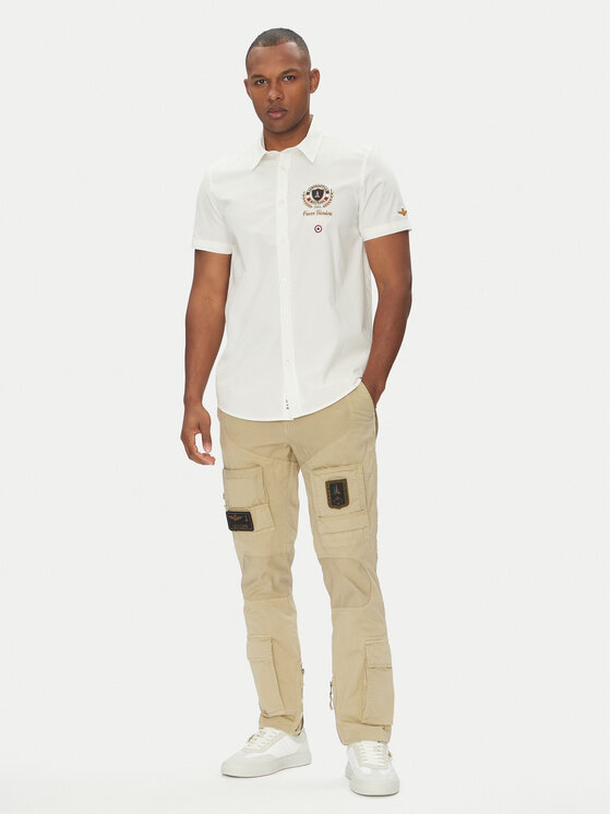 Aeronautica Militare Aeronautica Militare Camicia 251CA1285CT3288 Bianco Regular Fit
