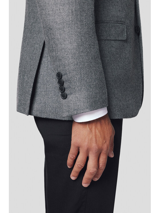 Lancerto Lancerto Marynarka Mesa MA073224000007 Szary Slim Fit