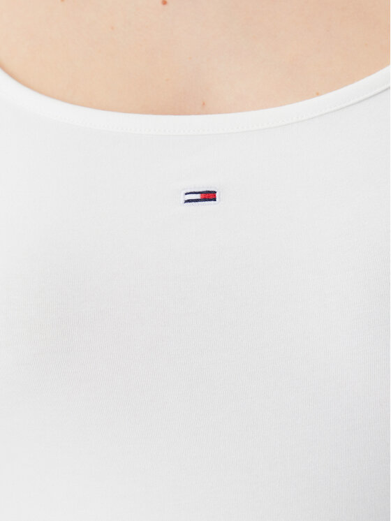 Tommy Jeans Tommy Jeans Τοπ Essential DW0DW20675 Εκρού Slim Fit