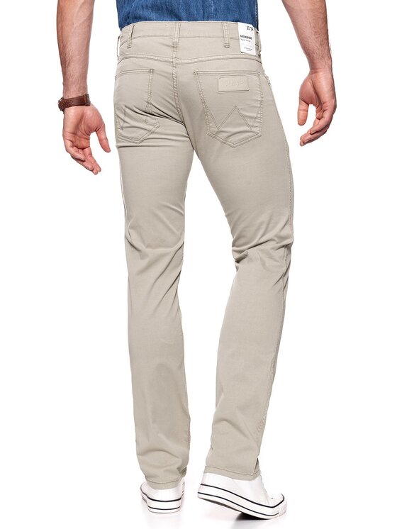 Wrangler Wrangler Spodnie materiałowe GREENSBORO Beżowy Straight Fit