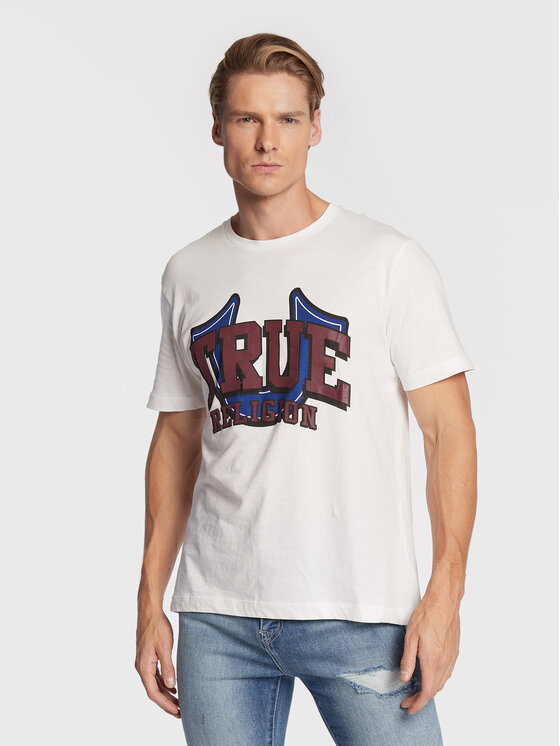 True Religion T-krekls 106316 Balts Regular Fit