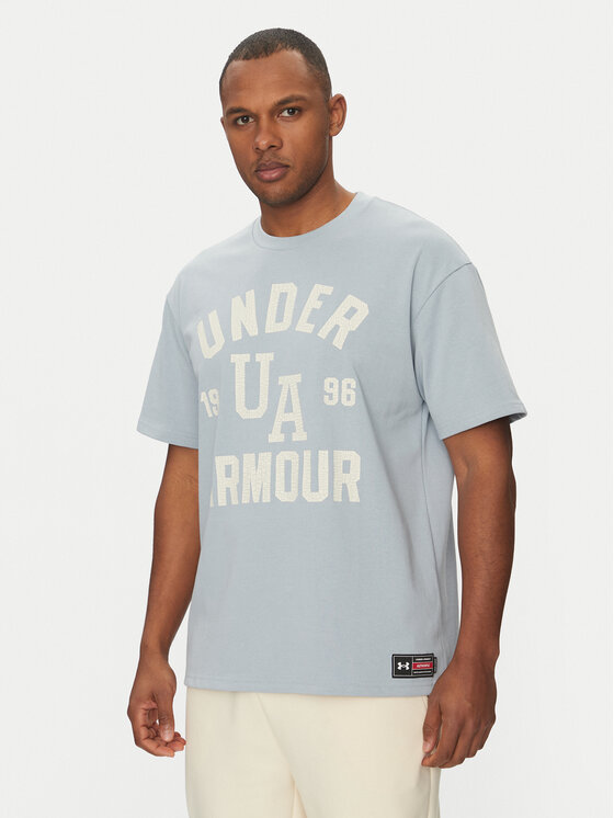 Under Armour Under Armour T-Shirt Heavyweight Varsity 1390179 Světle modrá Oversize
