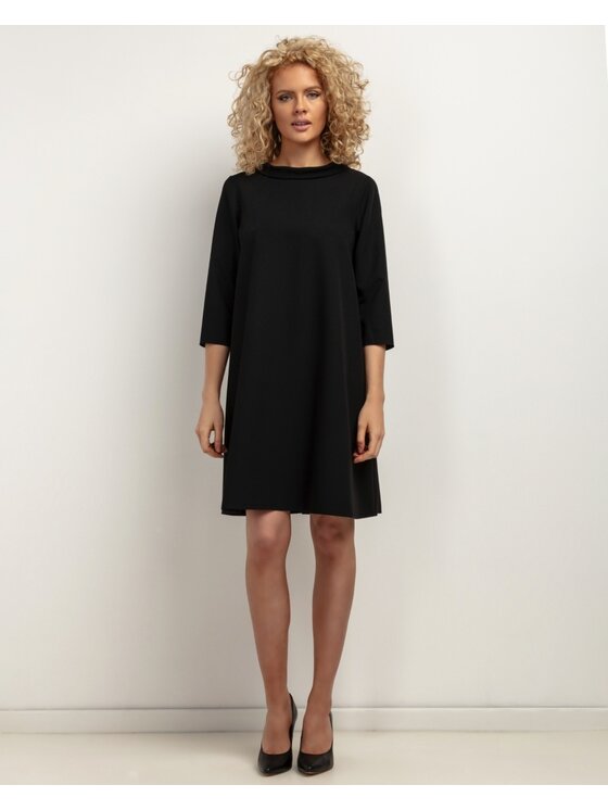 Tessita Tessita Koktejlové šaty SUKIENKA_T442 _3_XL Černá Loose Fit