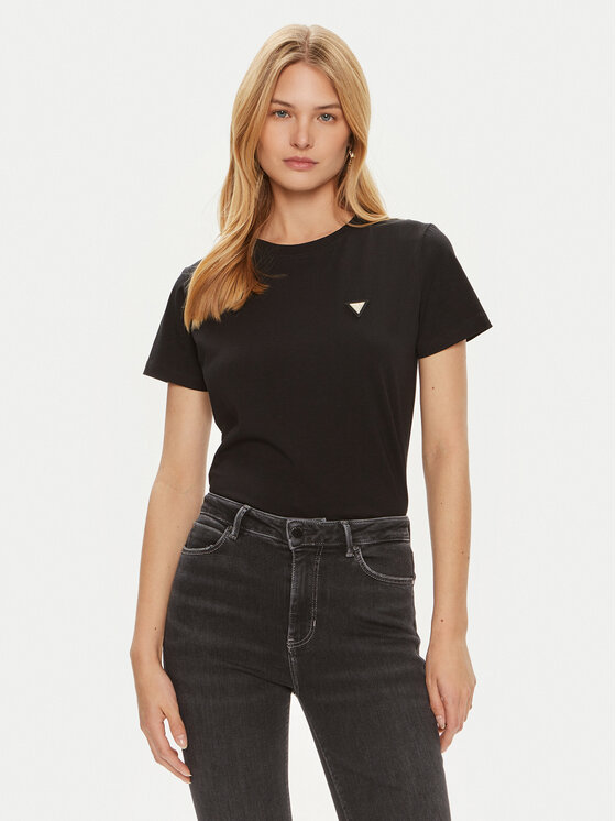 Guess Guess Футболка V4YI09 J1314 Чорний Regular Fit