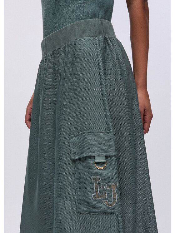 Liu Jo Liu Jo Spódnica midi TA6232T290A76009 Zielony Regular Fit