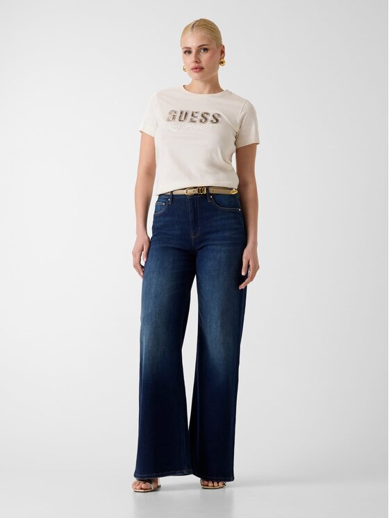 Guess Guess T-Shirt 183424 Beżowy Classic Fit