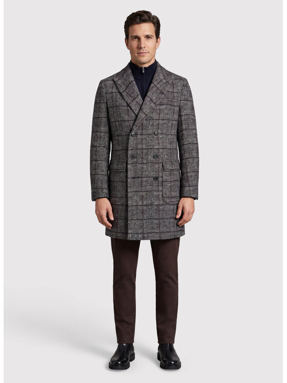 Pako Lorente Pako Lorente Płaszcz zimowy P26WF-7X-003 Szary Straight Fit
