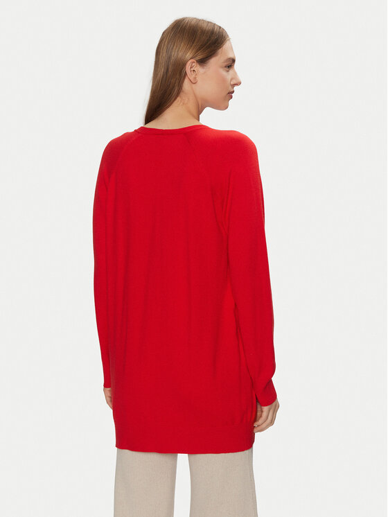 Pieces Pieces Pletena jopica Natalie 17156644 Rdeča Loose Fit