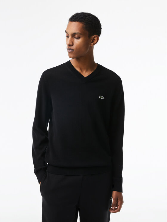 Lacoste Pulover AH1951 Črna Regular Fit