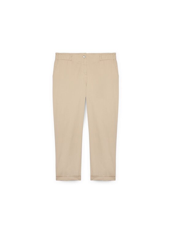 Fiorella Rubino Fiorella Rubino Spodnie materiałowe P717T004799N002 Écru Regular Fit