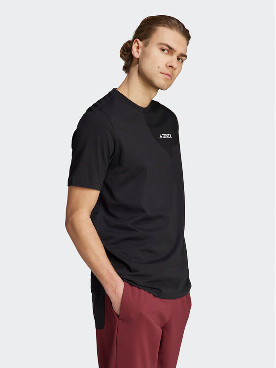 adidas adidas Marškinėliai II6060 Juoda Regular Fit