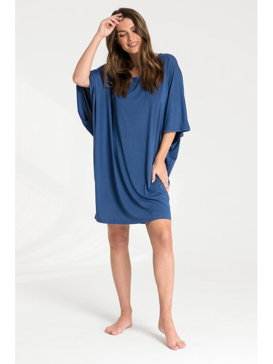 LaLupa LaLupa Koszula nocna LA071 Niebieski Comfortable Fit