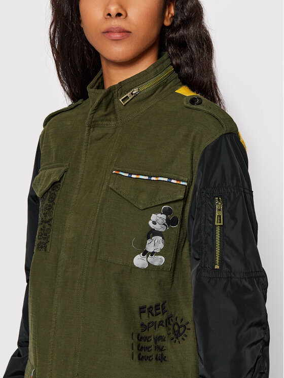 Desigual Veste de mi saison DISNEY Mickey 22SWEW42 Vert Regular Fit Modivo