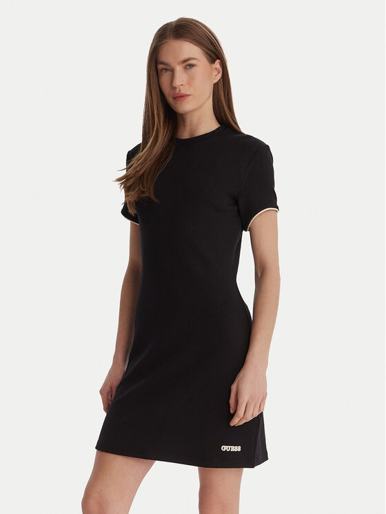Guess Guess Kasdieninė suknelė V6GK07 K3002 Juoda Regular Fit