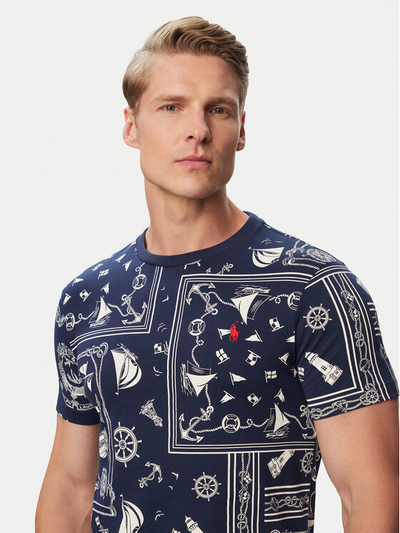 Polo Ralph Lauren Polo Ralph Lauren Marškinėliai 710B21922001 Mėlyna Regular Fit