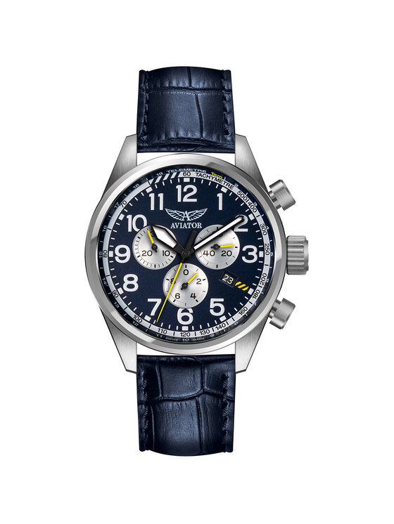 Aviator Aviator Zegarek V.2.25.0.170.4 Niebieski