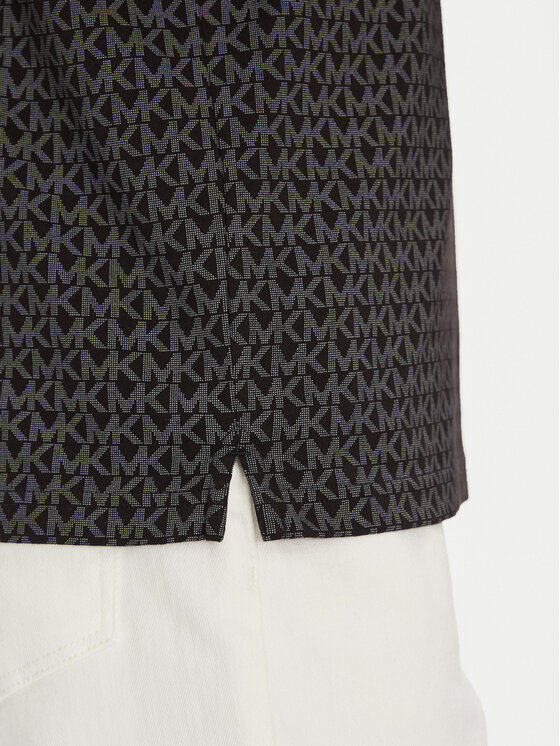 Michael Kors Michael Kors Тениска с яка и копчета CS550V85KS Черен Regular Fit