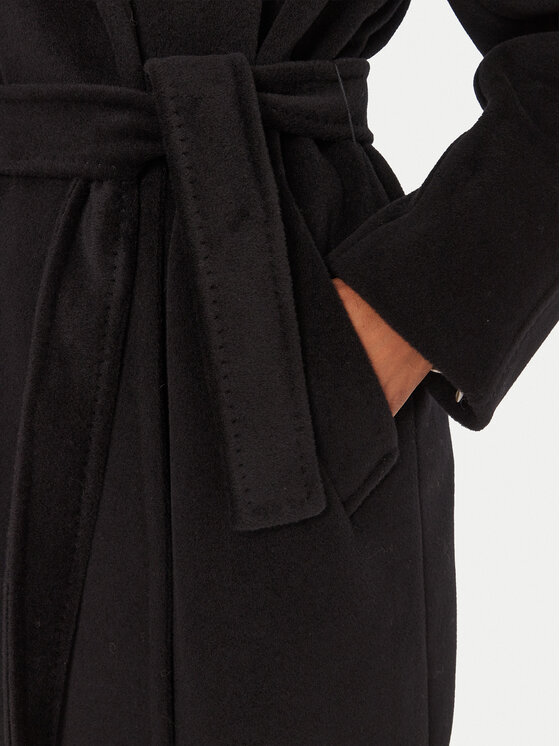 Marella Marella Μάλλινο παλτό English 2523016142 Μαύρο Regular Fit