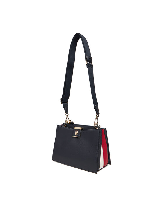 Tommy Hilfiger Tommy Hilfiger Torbica Th Her Med Satchel Corp AW0AW17830 Tamnoplava
