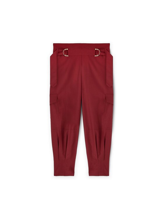Motivi Motivi Spodnie materiałowe P065Q004094N036 Bordowy Regular Fit
