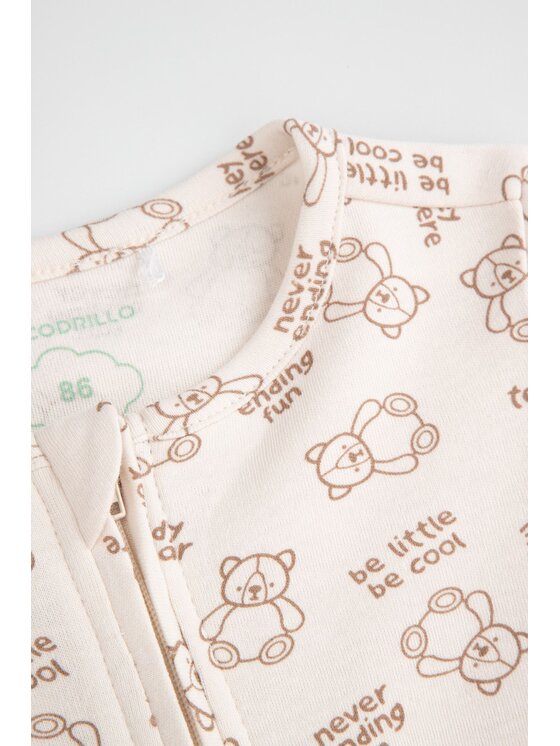 Coccodrillo Coccodrillo Pajac ZC5404204PJS-002 Beżowy Regular Fit