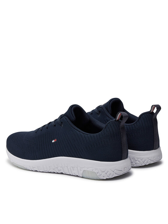 Tommy Hilfiger Tommy Hilfiger Sneakersy Corporate Knit Rib Runner FM0FM02838 Granatowy