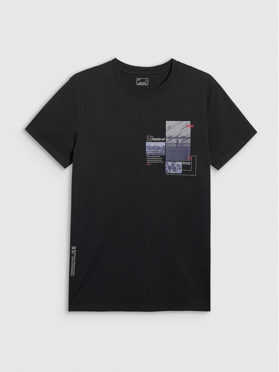 4F 4F T-Shirt VICTORY FIT Czarny Regular Fit