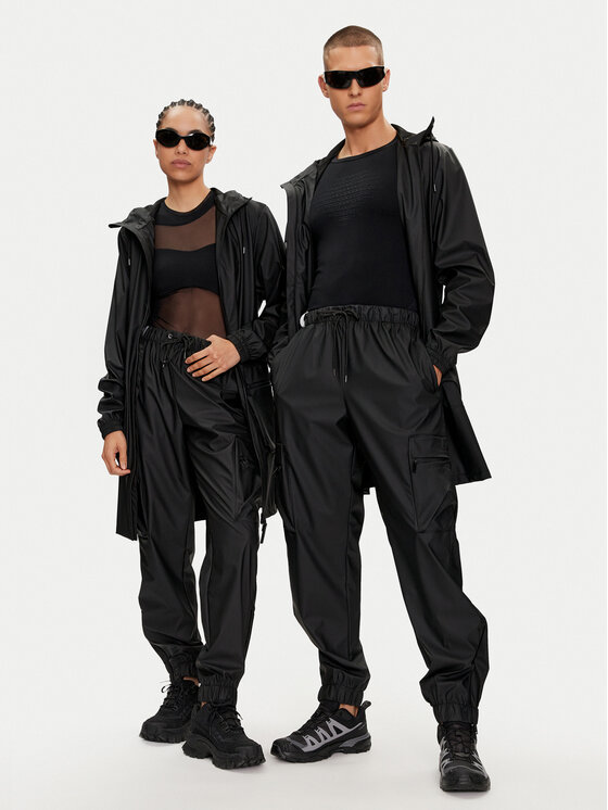 Rains Rains Vízálló nadrág Cargo Rain Pants Regular W3 18850 Fekete Regular Fit