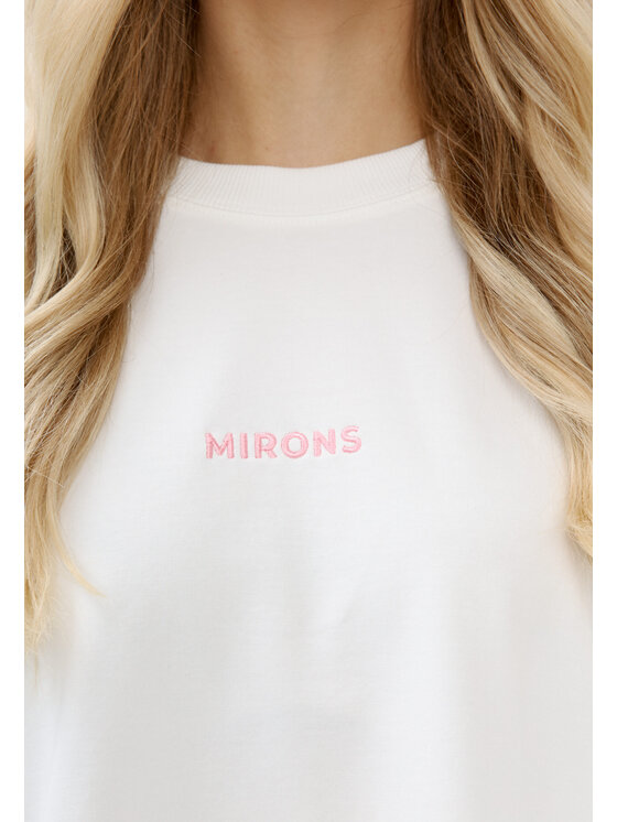 Mirons Mirons Longsleeve Print Biały Oversize