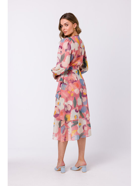 Stylove Stylove Každodenné šaty S341 Ružová Regular Fit