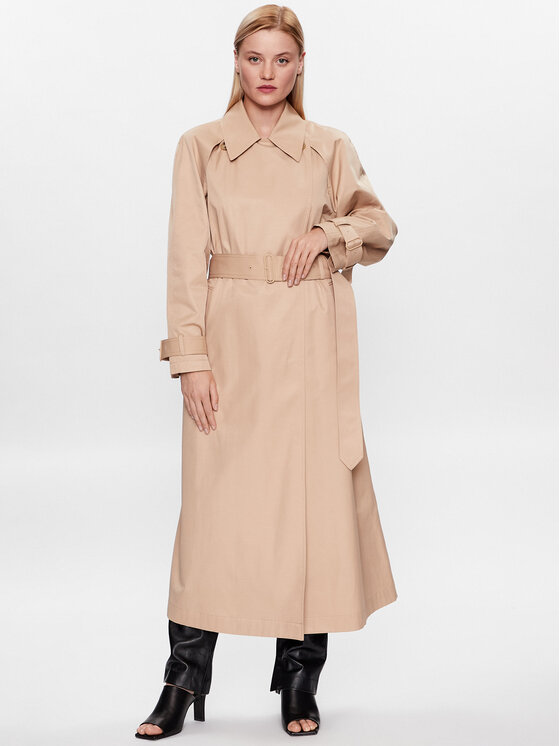 Calvin Klein Calvin Klein Tenchcoat K20K205498 Beige Regular Fit