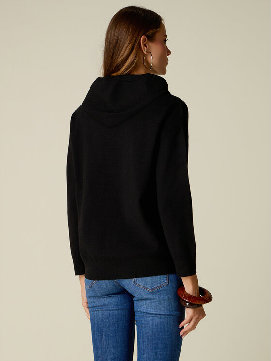 Oltre Oltre Sweter M349J005604N033 Czarny Regular Fit