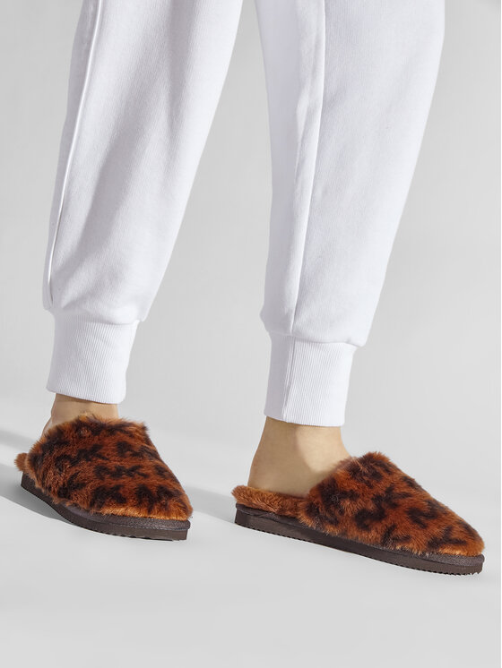 MICHAEL Michael Kors MICHAEL Michael Kors Παντόφλες Σπιτιού Janis Slipper 40F1JAFA2Y Καφέ