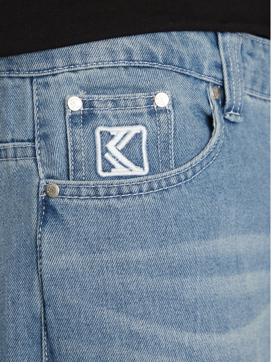 Karl Kani Karl Kani Farmer Og Aop Back Pocket 60000107 Kék Baggy Fit