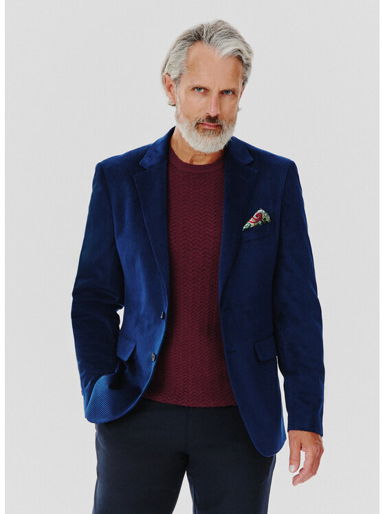 Pako Lorente Pako Lorente Marynarka P24WF-3X-021 Granatowy Slim Fit