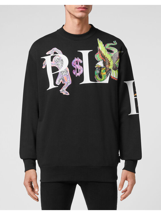 PHILIPP PLEIN PHILIPP PLEIN Mikina 283 Černá Regular Fit