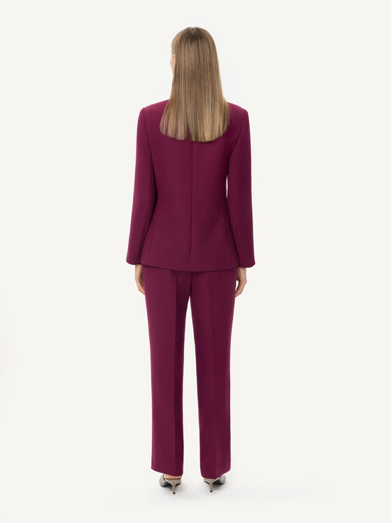 KMX KMX Marynarka 108550004 Bordowy Fitted Fit