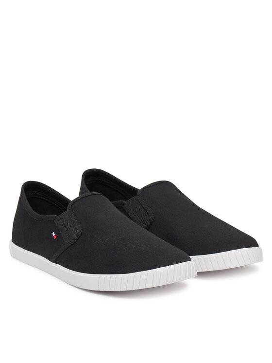 Tommy Hilfiger Tommy Hilfiger Scarpe sportive Canvas Slip-On Sneaker FW0FW08640 Nero