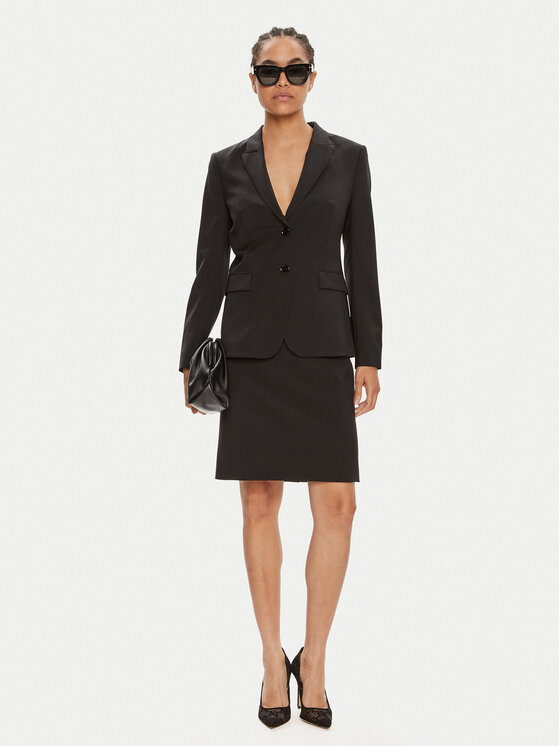 BOSS Boss Ravno krilo Vileah 50490036 Črna Slim Fit