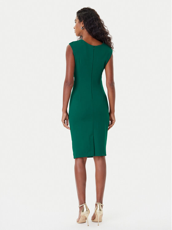 Rinascimento Rinascimento Коктейлна рокля CFC0125332003 Зелен Slim Fit