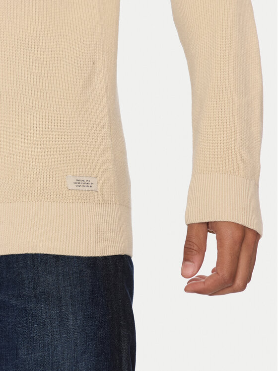 Blend Blend Sweter 20714336 Beżowy Regular Fit