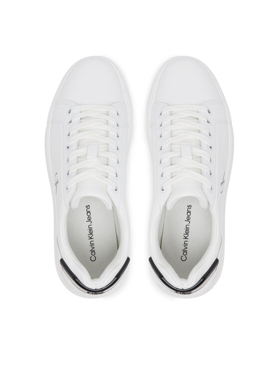 Calvin Klein Jeans Calvin Klein Jeans Laisvalaikio batai Chunky Cupsole Ru Patch Lth Wn YW0YW01846 Balta