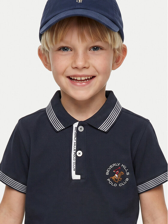 Beverly Hills Polo Club Beverly Hills Polo Club Polo P-SS26B-P424108 Tumši zils Regular Fit