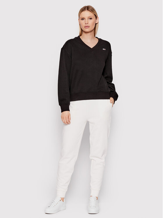 Tommy Jeans Tommy Jeans Bluza Rlxd Feminine DW0DW12725 Czarny Relaxed Fit