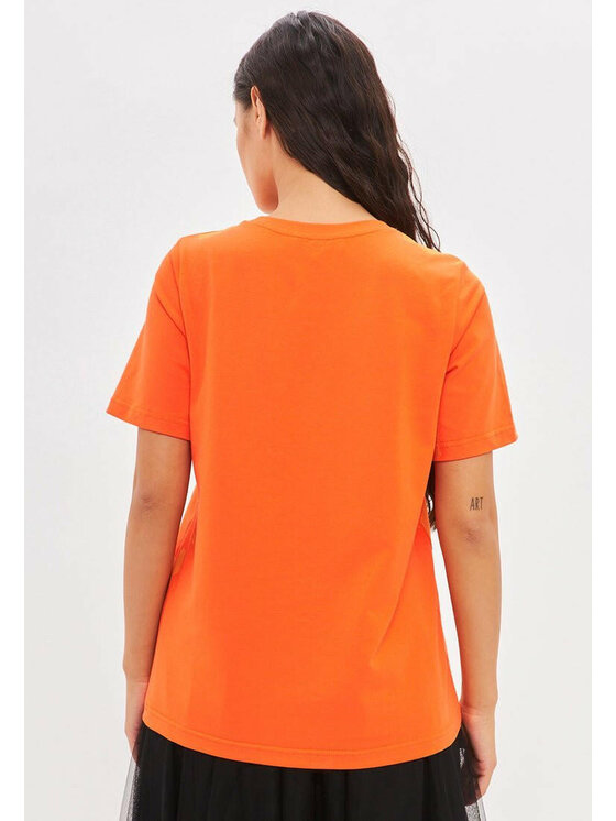 CAT by maniita lacitta CAT by maniita lacitta T-Shirt Printed T-shirt Pomarańczowy Regular Fit
