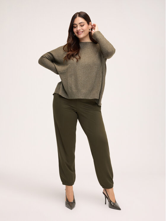 Fiorella Rubino Fiorella Rubino Spodnie materiałowe P011E000084N035 Zielony Regular Fit